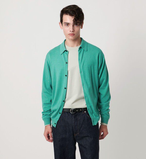 UNITED ARROWS「ピマコットン アルパカ ポロカラー カーディガン」|カーディガン|