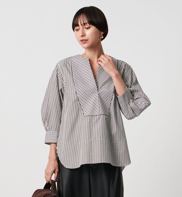 UNITED ARROWS「オックス コンビ シャツ ブラウス ‐ウォッシャブル‐」|シャツ・ブラウス|