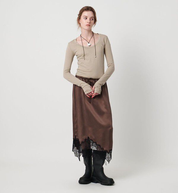 ASTRAET「＜ASTRAET＞ハイゲージ テンジク Uネックカットソー」|Tシャツ・カットソー|