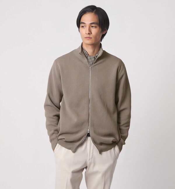 UNITED ARROWS「ポリエステル ドライバーズニット UA COZY ウォッシャブル」|カーディガン|
