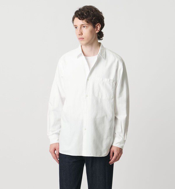 UNITED ARROWS「カリビアーナミルズ ブラッシュド レギュラーカラーシャツ」|シャツ・ブラウス|