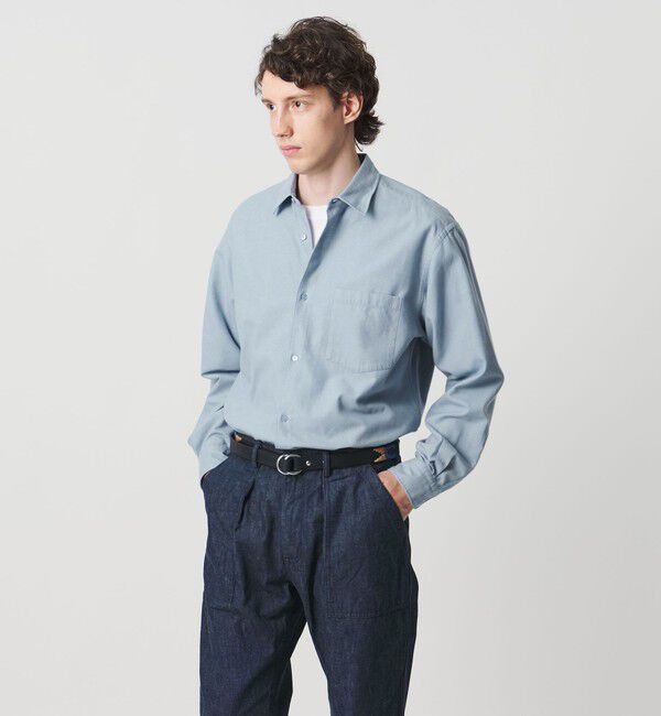 UNITED ARROWS「カリビアーナミルズ ブラッシュド レギュラーカラーシャツ」|シャツ・ブラウス|