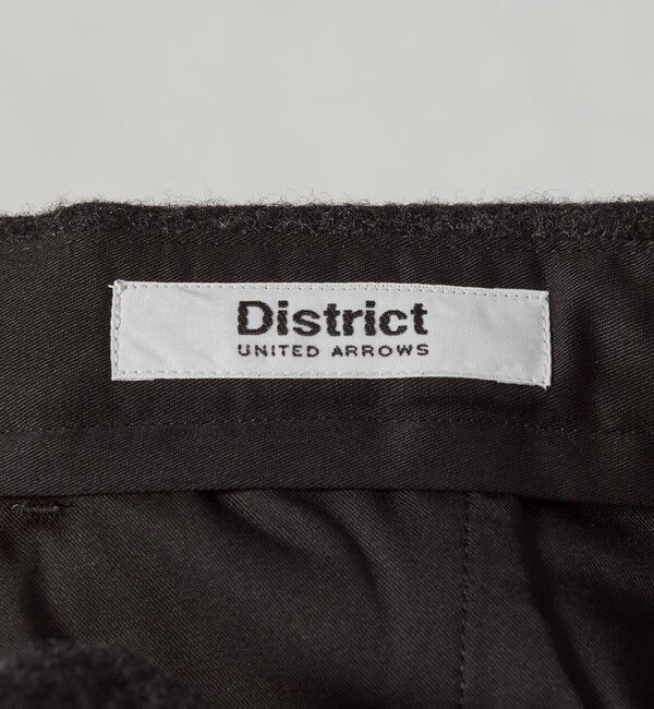 UNITED ARROWS「＜District＞ウール ナイロン メルトン 2プリーツ ワイドパンツ」|チノ|