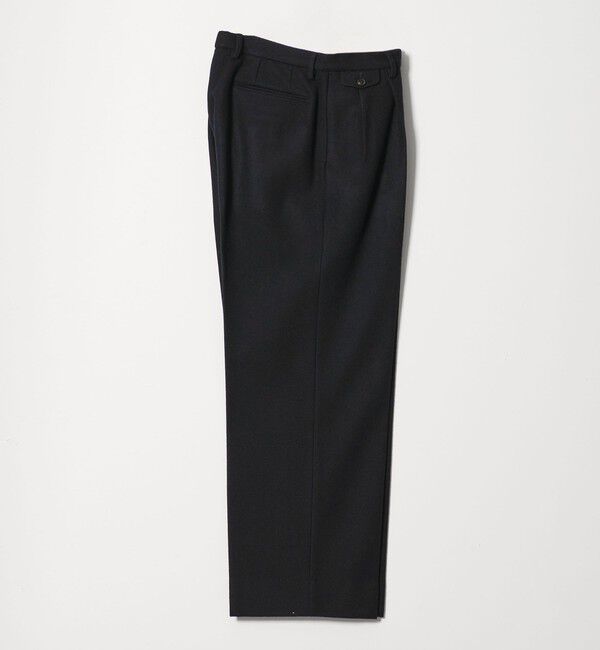 UNITED ARROWS「＜District＞ウール ナイロン メルトン 2プリーツ ワイドパンツ」|チノ|