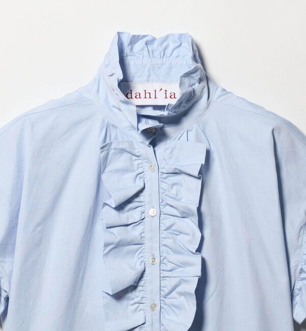 UNITED ARROWS「＜dahl&rsquo;ia＞フリル ノースリーブ ブラウス」|シャツ・ブラウス|