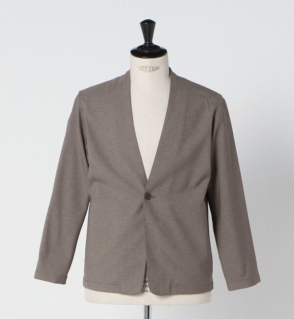 UNITED ARROWS green label relaxing「A+ ウールライク 1B ノーカラージャケット -ウォッシャブル・ストレッチ-」|ノーカラージャケット|