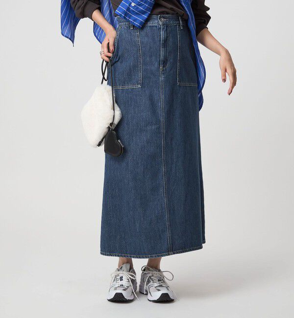 UNITED ARROWS green label relaxing「デニム スカート」|台形|COBALT