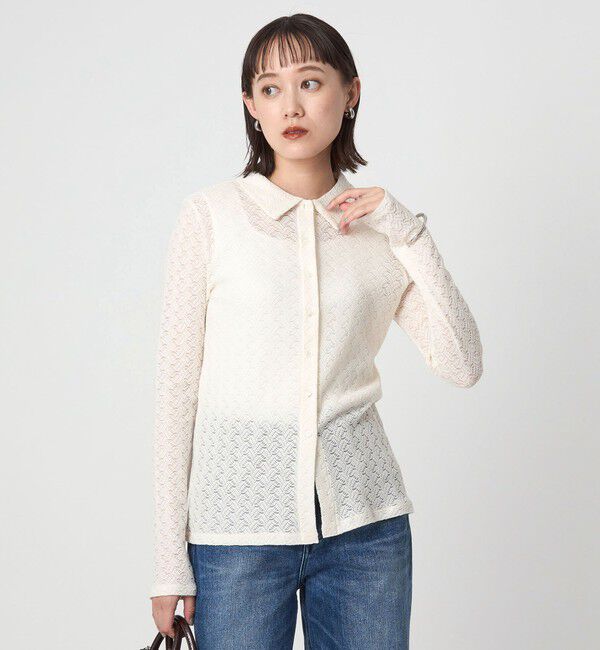 UNITED ARROWS green label relaxing「レース ポロプルオーバー」|Tシャツ・カットソー|