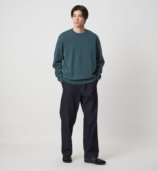 UNITED ARROWS green label relaxing「ポリエステル ウール ミラノリブ クルーネック ニット」|ニット・セーター|