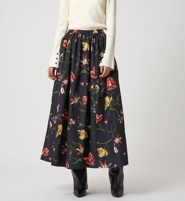 EMMEL REFINES「＜EMMEL REFINES＞EM ミディアムフラワープリント ボリューム スカート」|スカート|