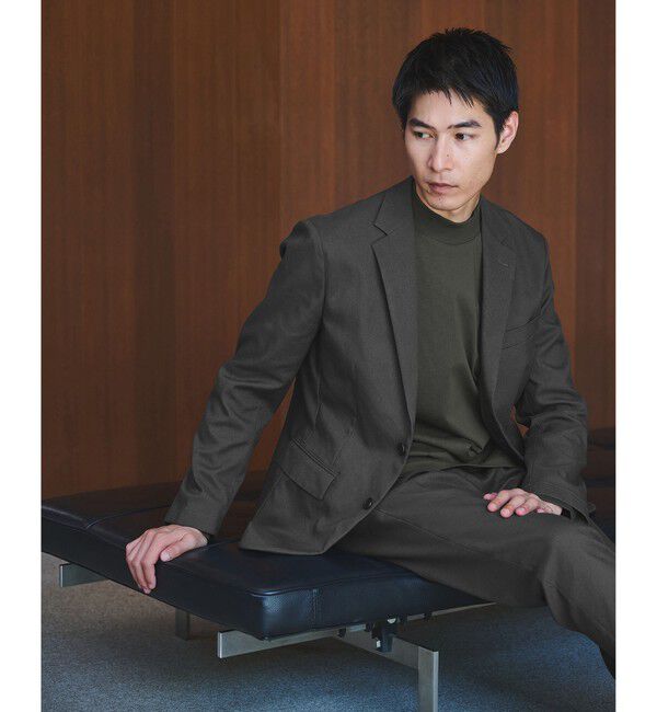 UNITED ARROWS green label relaxing「F-LET ナロー ジャケット -ストレッチ-」|テーラードジャケット|MD.GRAY