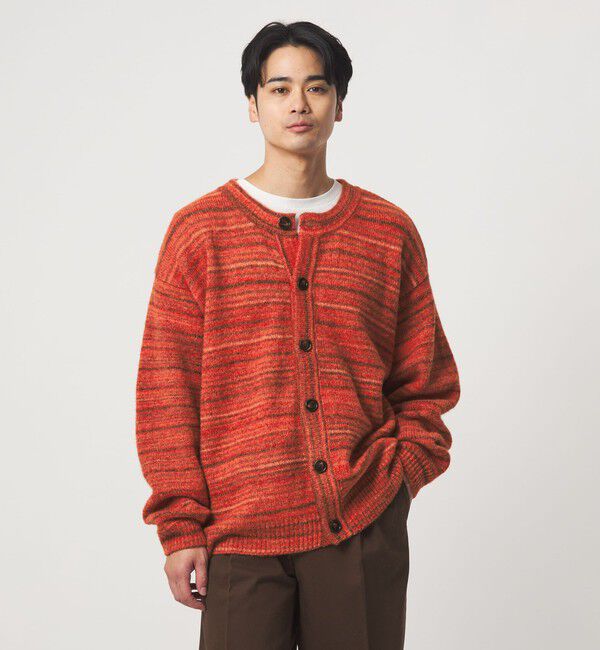 UNITED ARROWS green label relaxing「【WEB限定】＜GLR or＞カスリ風 クルーネック カーディガン」|カーディガン|ORANGE