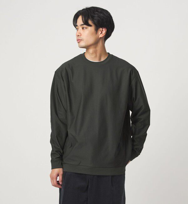 UNITED ARROWS green label relaxing「ハーフ メッシュ クルーネック Tシャツ」|Tシャツ・カットソー|DK.GRAY