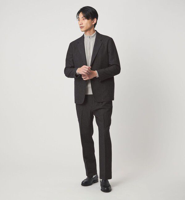 UNITED ARROWS green label relaxing「DC W/LI デニムライク ワイド 1プリーツ イージーパンツ」|スラックス|