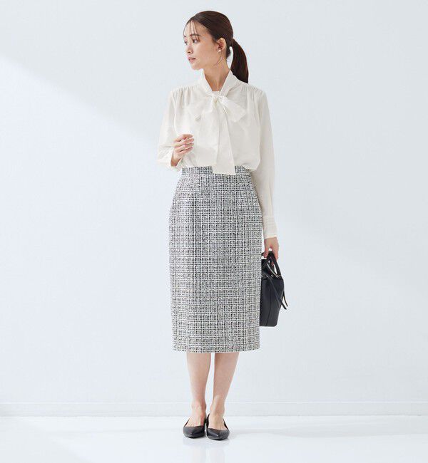 UNITED ARROWS green label relaxing「［size SHORTあり］ボウタイ ギャザー ブラウス」|シャツ・ブラウス|