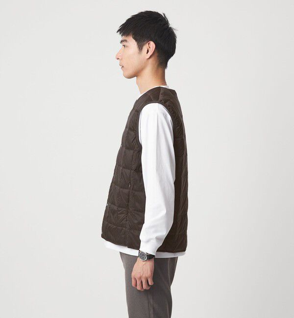 UNITED ARROWS green label relaxing「＜TAION＞Vネック ボタン ベスト」|ダウンベスト・ベスト|