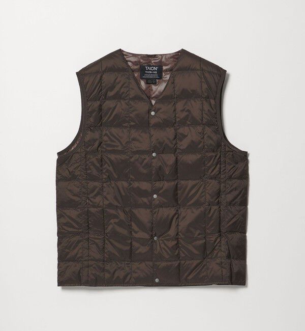 UNITED ARROWS green label relaxing「＜TAION＞Vネック ボタン ベスト」|ダウンベスト・ベスト|