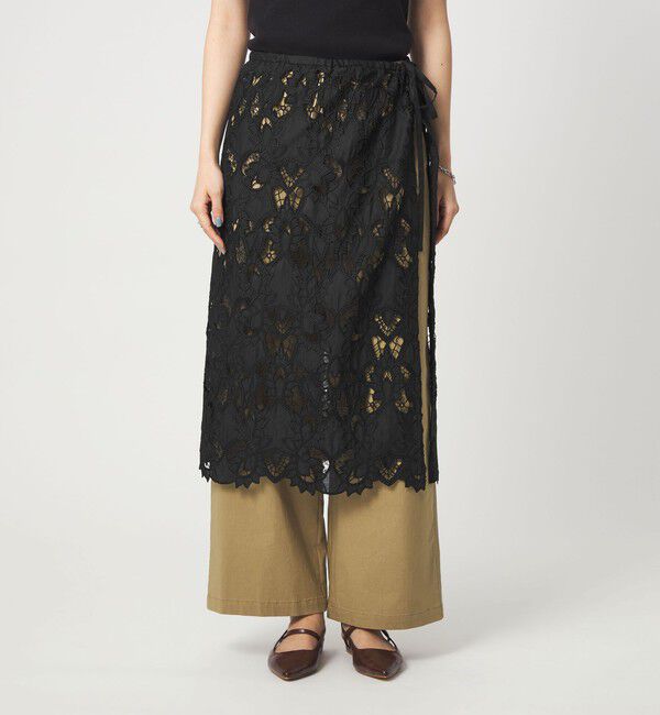 UNITED ARROWS green label relaxing「レース レイヤード スカート」|タイト|