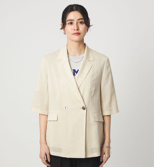 UNITED ARROWS green label relaxing「【結論シリーズ】シアーエアミドルスリーブジャケット［size SHORTあり］」|テーラードジャケット|