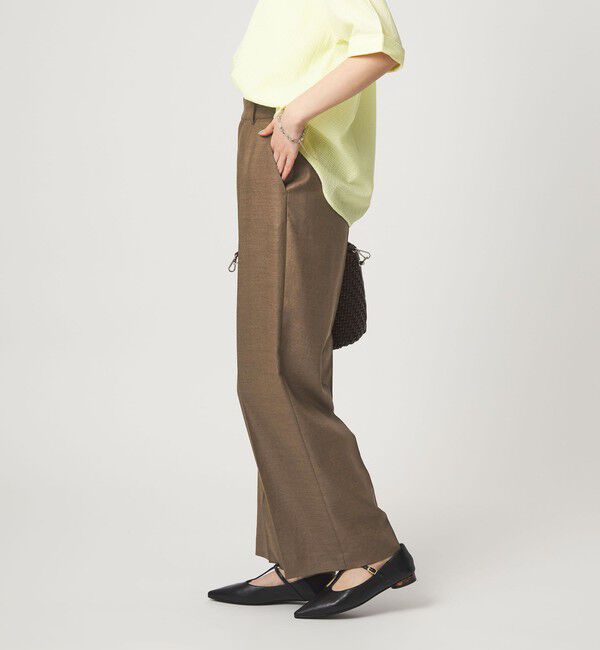 UNITED ARROWS green label relaxing「［size SHORT/TALLあり］リネンライク ストレート パンツ」|スラックス|