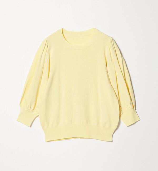 UNITED ARROWS green label relaxing「【WEB限定】＜at ease＞袖ボリューム ニット ウォッシャブル 接触冷感 UVカット 遮熱」|ニット・セーター|YELLOW