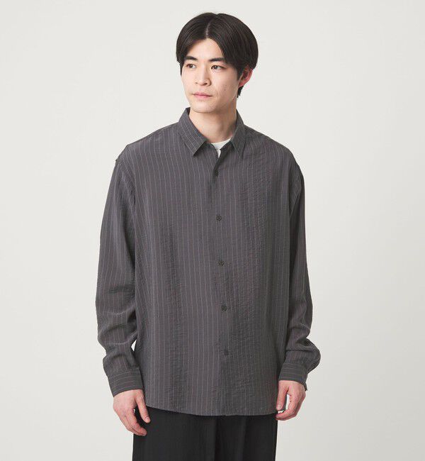 UNITED ARROWS green label relaxing「フィブリル ストライプ柄 長袖 ボックス シャツ」|シャツ・ブラウス|