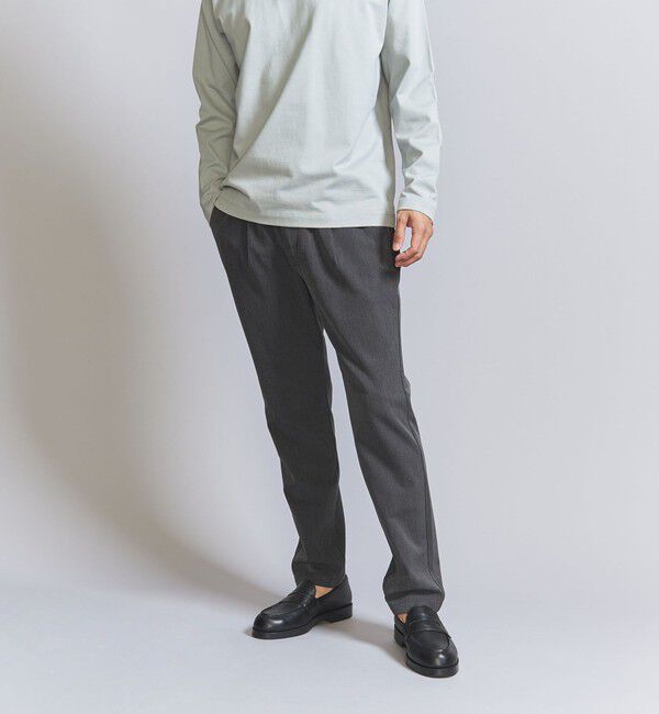 BEAUTY&YOUTH UNITED ARROWS「TR ピンヘッド  1プリーツ イージー パンツ ‐タテ・ヨコストレッチ‐」|チノ|