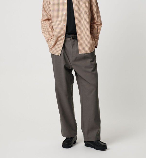 BEAUTY&YOUTH UNITED ARROWS「エアロ ツイル 2プリーツ スラックス NO.9」|チノ|OLIVE