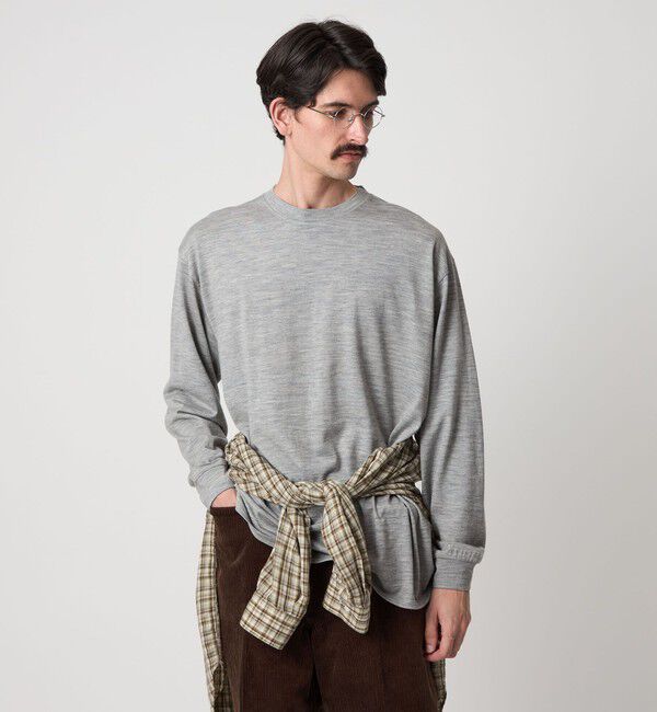 STEVEN ALAN「＜Steven Alan＞ メリノウール クルーネック Tシャツ LOOSE」|Tシャツ・カットソー|