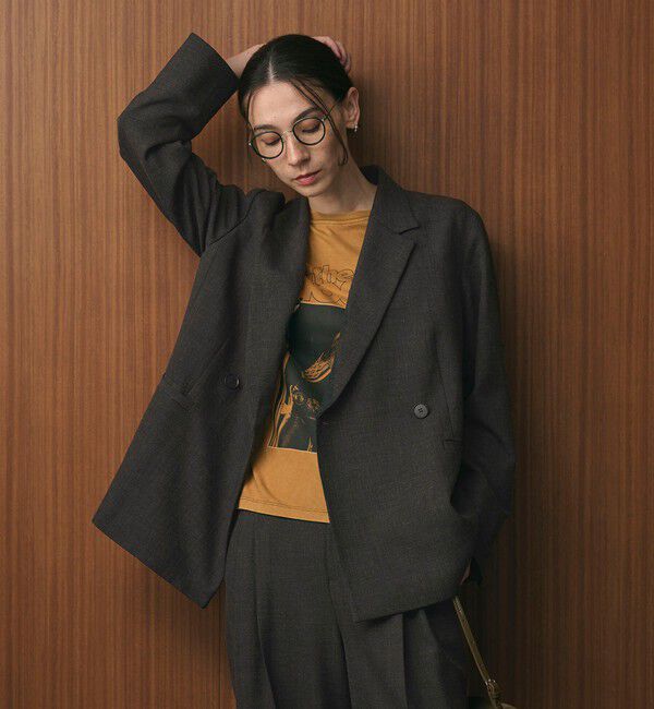 BEAUTY&YOUTH UNITED ARROWS「【WEB限定 Wardrobe DAILY MINIMAL】ウールライク メランジダブルジャケット ウォッシャブル」|テーラードジャケット|