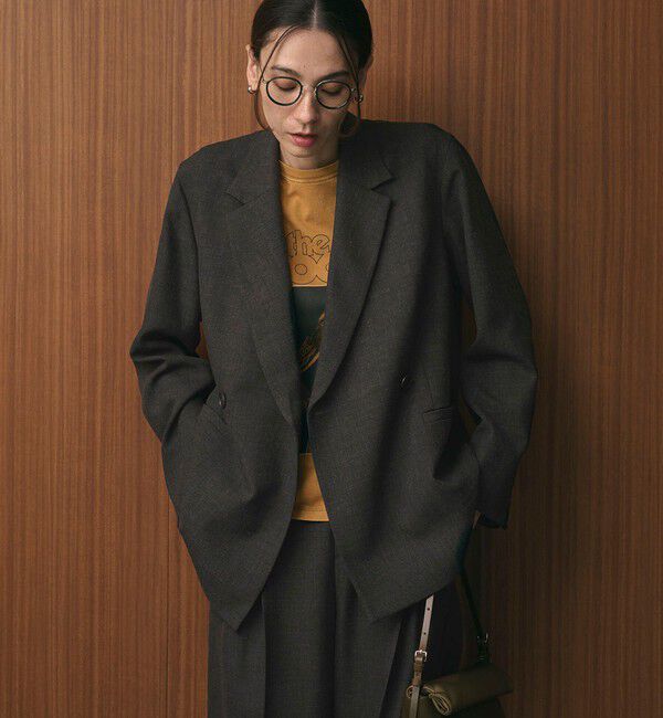 BEAUTY&YOUTH UNITED ARROWS「【WEB限定 Wardrobe DAILY MINIMAL】ウールライク メランジダブルジャケット ウォッシャブル」|テーラードジャケット|