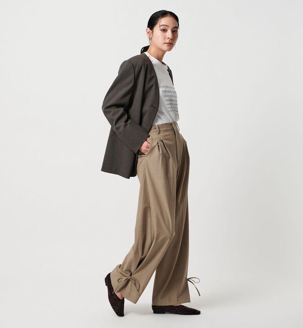 BEAUTY&YOUTH UNITED ARROWS「 へムリボン パンツ ウォッシャブル」|スラックス|