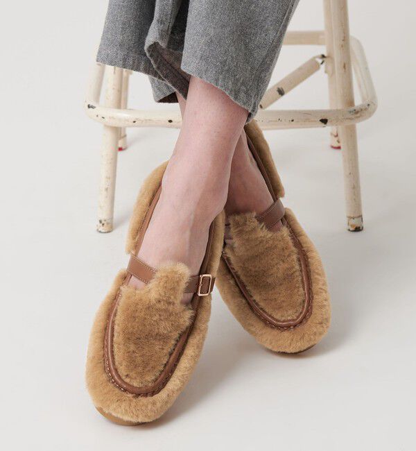 BEAUTY&YOUTH UNITED ARROWS「＜ARTESANOS＞ファーライク ベルト ローファー」|ローファー|BEIGE