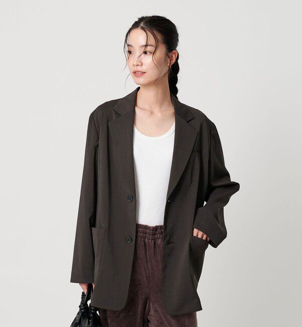 BEAUTY&YOUTH UNITED ARROWS「2ボタンシングルジャケット ウォッシャブル 吸水速乾 UVカット」|テーラードジャケット|DK.GRAY