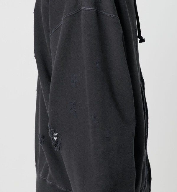 MONKEY TIME「フレンチテリー ディストレスト フルジップ フーディー」|カーディガン|