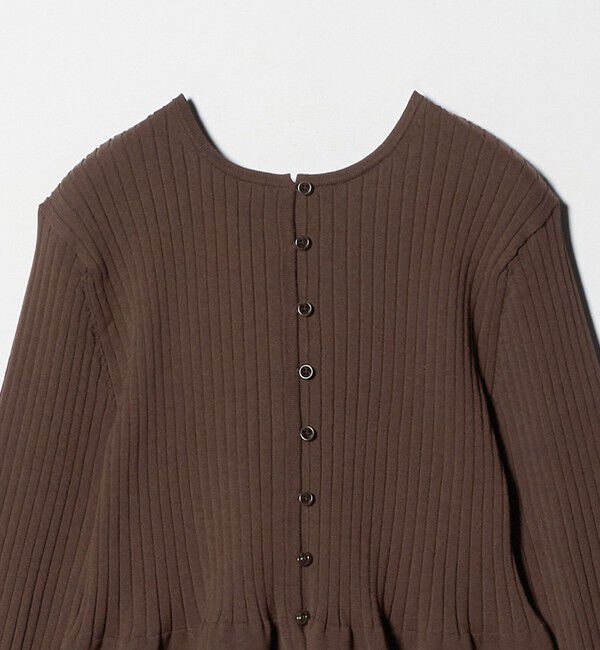 BEAUTY&YOUTH UNITED ARROWS「【WEB限定 Wardrobe DAILY MINIMAL】ペプラム2WAY リブニットプルオーバー ウォッシャブル」|ニット・セーター|