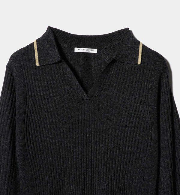 BEAUTY&YOUTH UNITED ARROWS「ウールポリエステルブレンド メランジ リブニットワンピース」|ワンピース|