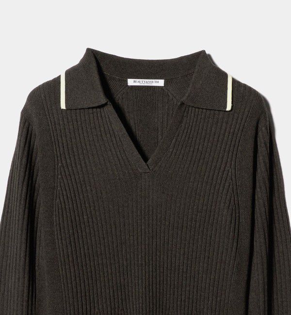 BEAUTY&YOUTH UNITED ARROWS「ウールポリエステルブレンド メランジ リブニットワンピース」|ワンピース|