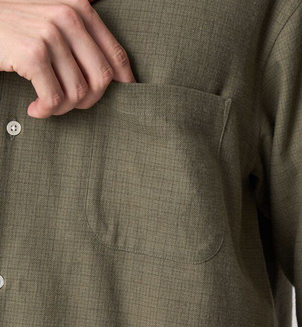 STEVEN ALAN「＜Steven Alan＞ ネル マイクロチェック オープンカラー シャツ BOX」|シャツ・ブラウス|