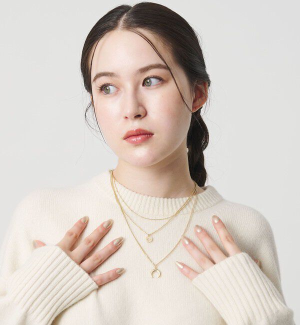BEAUTY&YOUTH UNITED ARROWS「ムーンモチーフ 3連 ネックレス」|ネックレス|