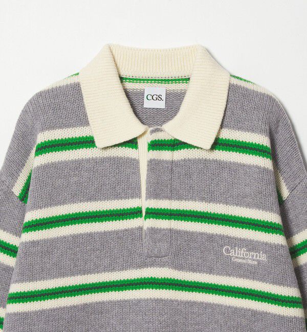 California General Store「＜CGS.＞ボーダー ニット ポロシャツ」|ニット・セーター|