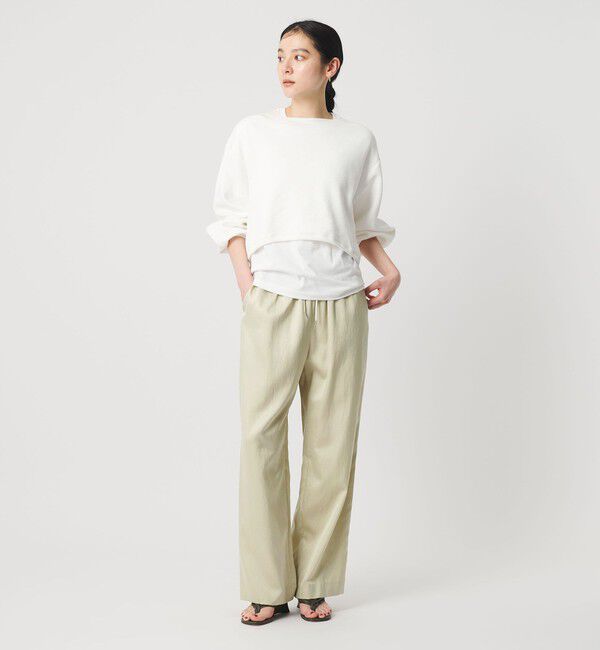 BEAUTY&YOUTH UNITED ARROWS「サテンドロースト ワイドパンツ ウォッシャブル」|その他|LIME