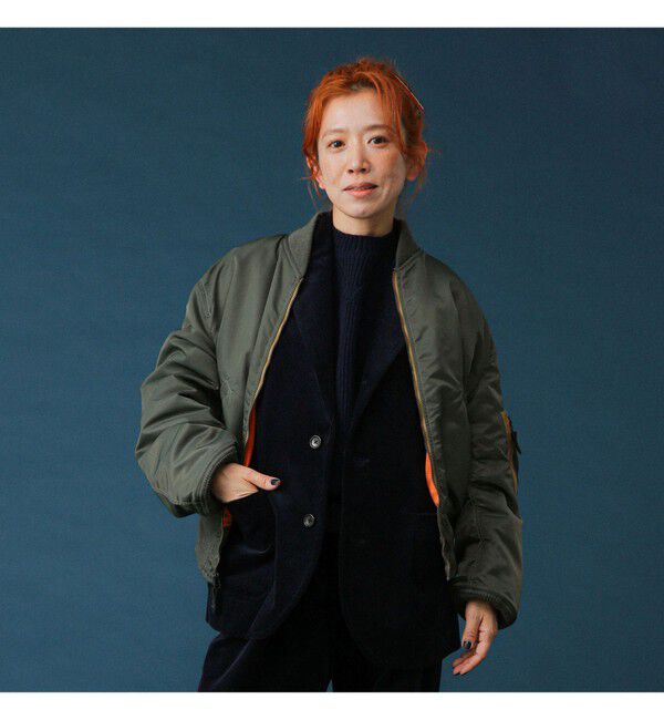 BEAMSBOY「【別注】BUZZ RICKSON'S / L2B H-TYP」|ブルゾン・スタジャン|SAGE/ORANGE