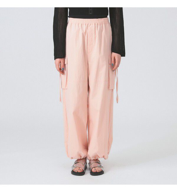 Ray BEAMS 「ストラップ カーゴ ワイド パンツ」|チノ|