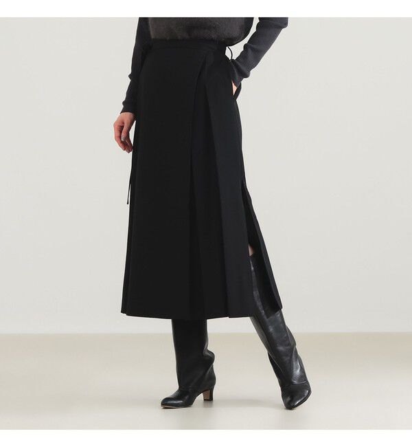 Demi-Luxe BEAMS 「ORR / タイ ウエストラップ スカート」|スカート|BLACK