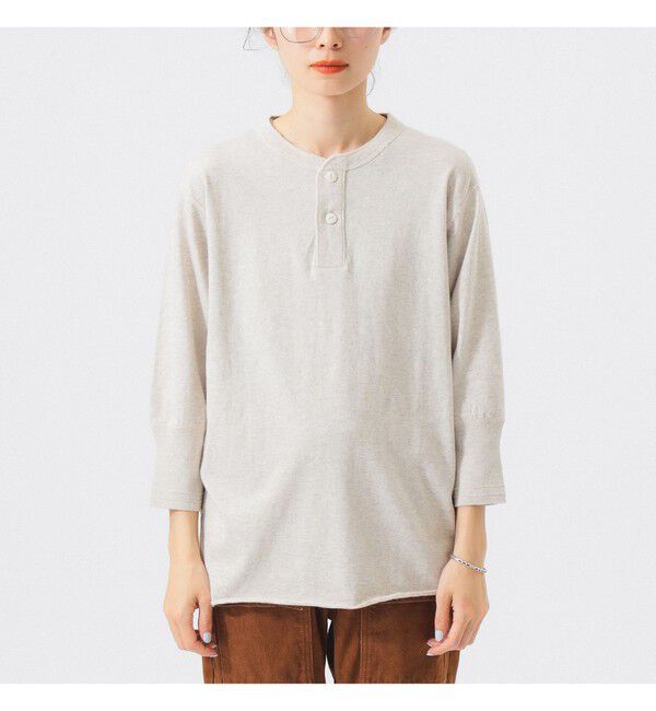 BEAMSBOY「【別注】Healthknit / BB ヘンリーネック Tシャツ ７分袖」|Tシャツ・カットソー|