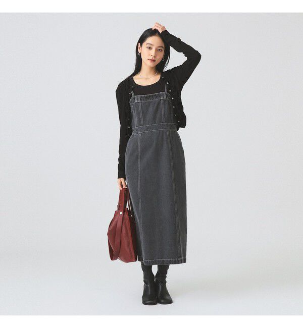 Ray BEAMS 「デニム タイト キャミ ワンピース」|ワンピース|BLACK