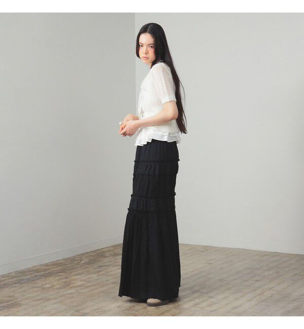 Ray BEAMS 「レース キリカエ ティアード スカート」|スカート|