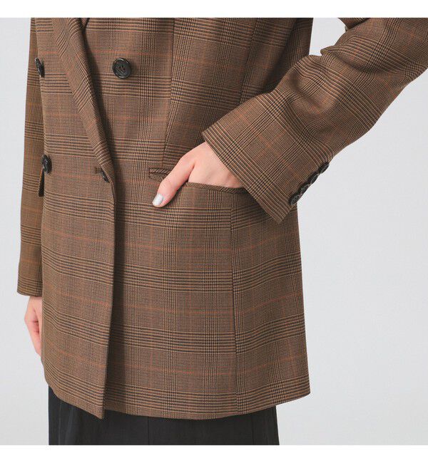 Ray BEAMS 「チェック 4ボタン W ジャケット」|テーラードジャケット|