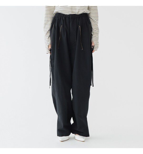 BEAMSBOY「maturely / コットン シルク ジッパー カーゴパンツ」|チノ|